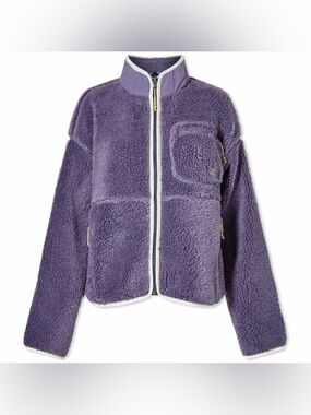 The North Face Women's Extreme Pile FZ Jacket in Lunar Slate/Lime Cream Size S